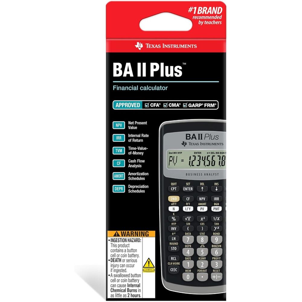 Texas Instruments BA II Plus Financial Calculator. - Picture 2 of 4